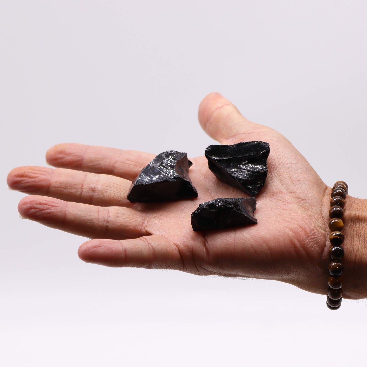 Rohkristall-Set Schwarzer Obsidian | 35-70 Stücke | Natürliche Steine