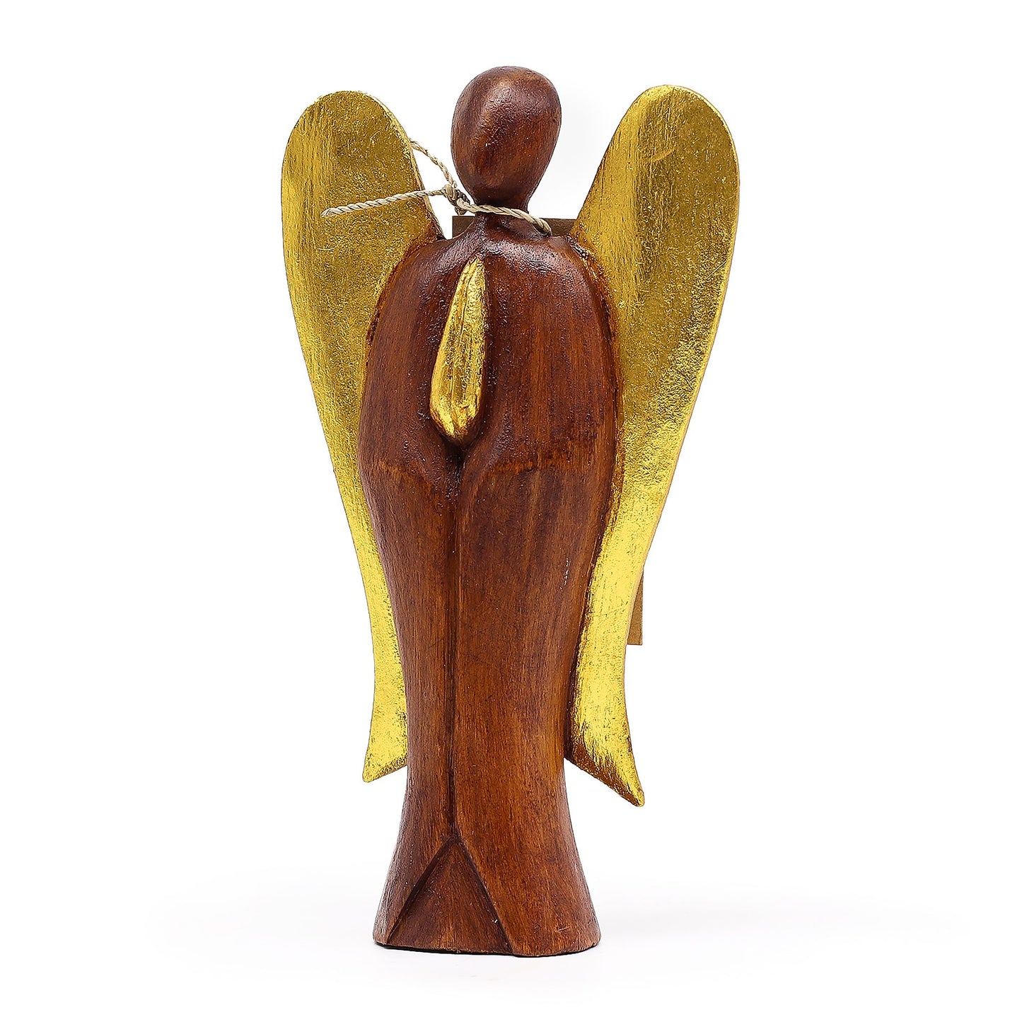 Hati-Hati Engel Joy – Handgeschnitzte Holzfigur aus Suarholz, 20 cm