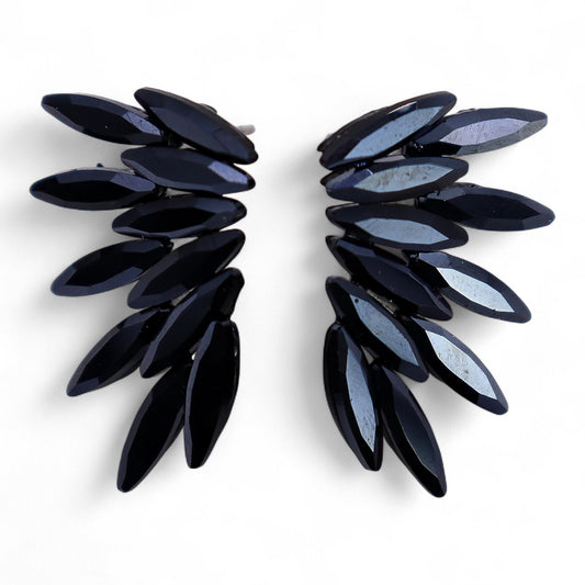 Ohrringe 'Jet Black' – Vintage Glas mit geheimnisvoller Symbolik