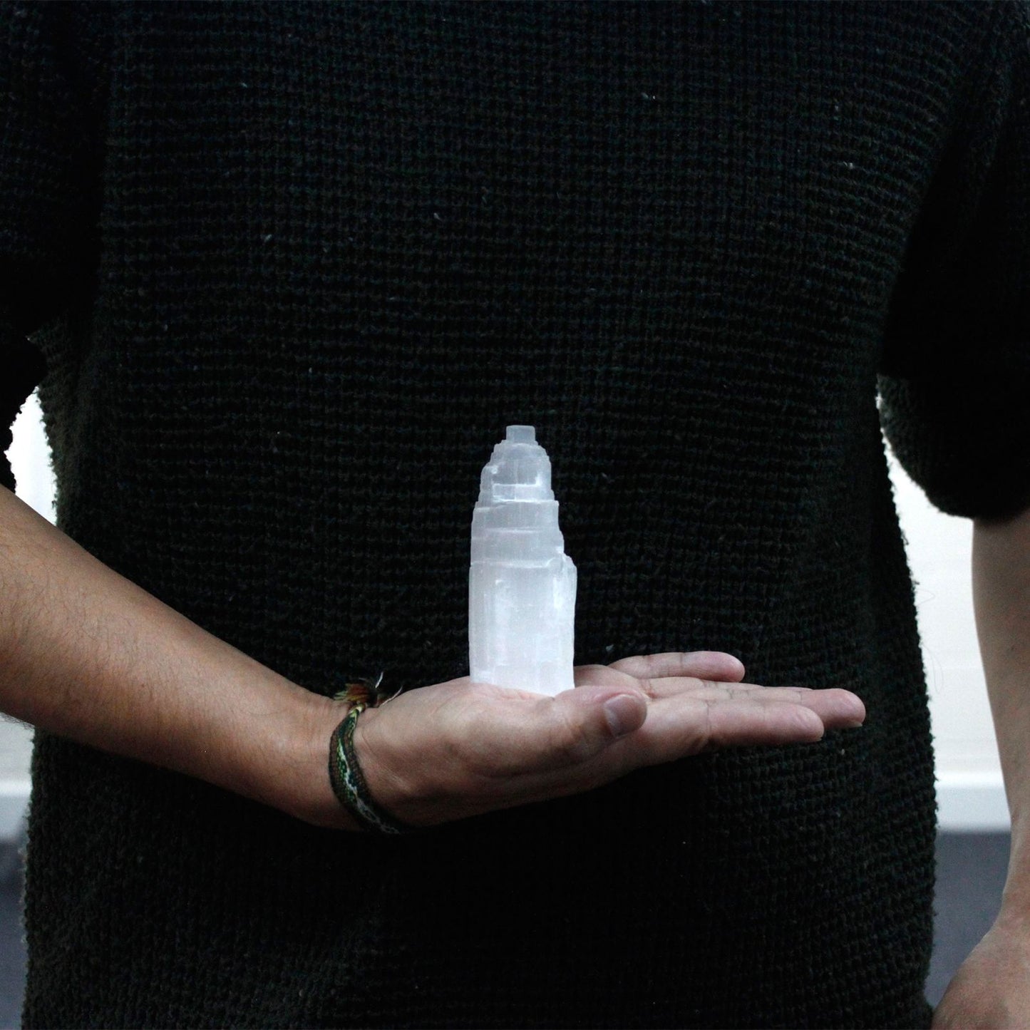 Natürlicher Selenit-Turm aus Marokko – 10 cm