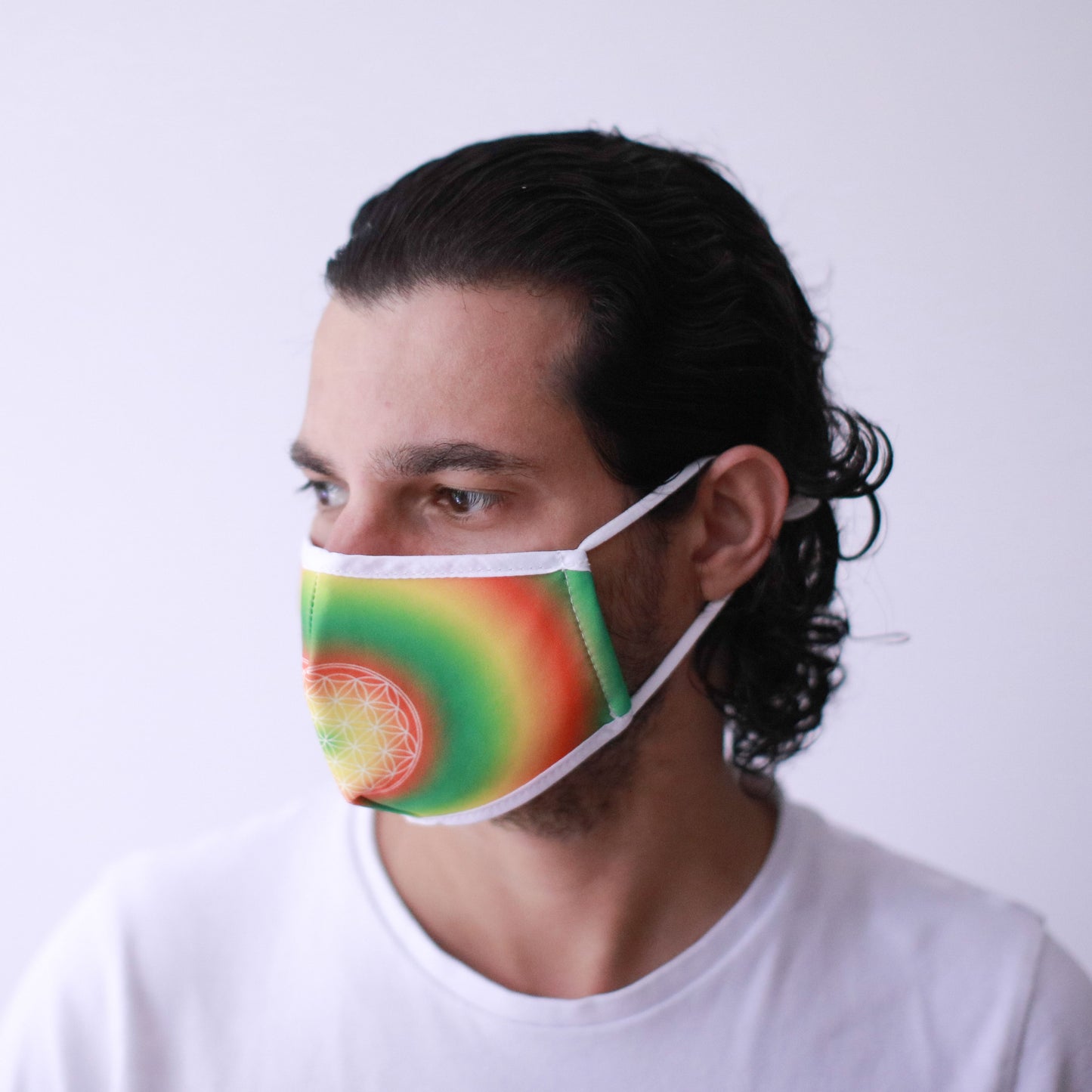 Flower of Life Gesichtsmaske für Erwachsene – Wiederverwendbar & atmungsaktiv