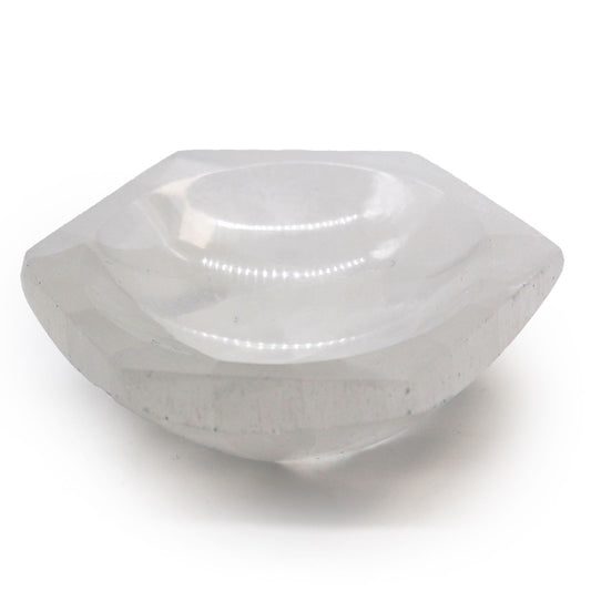 Selenit Schale Hexagon – Natürliche Dekoration in 10 cm