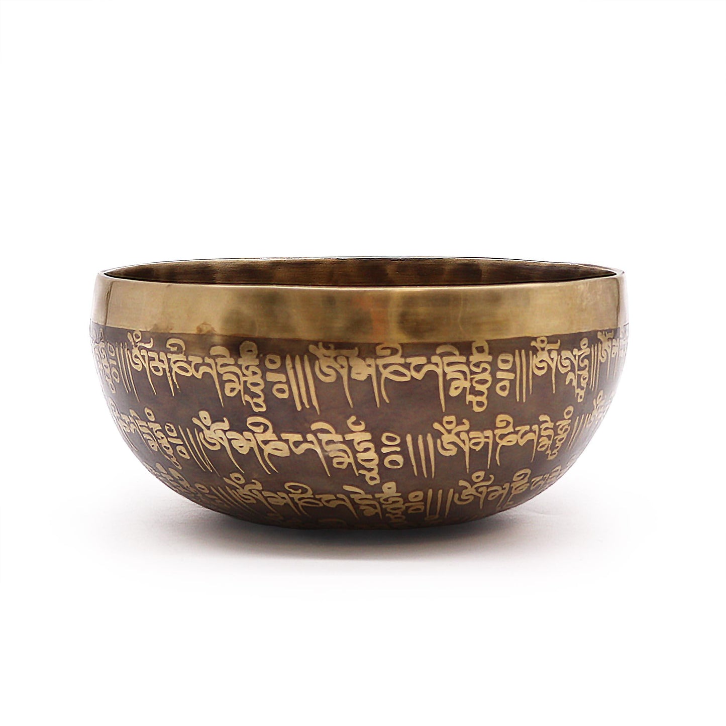 Handgravur Klangschale 16cm mit Mantra - Fünfmetall aus Nepal