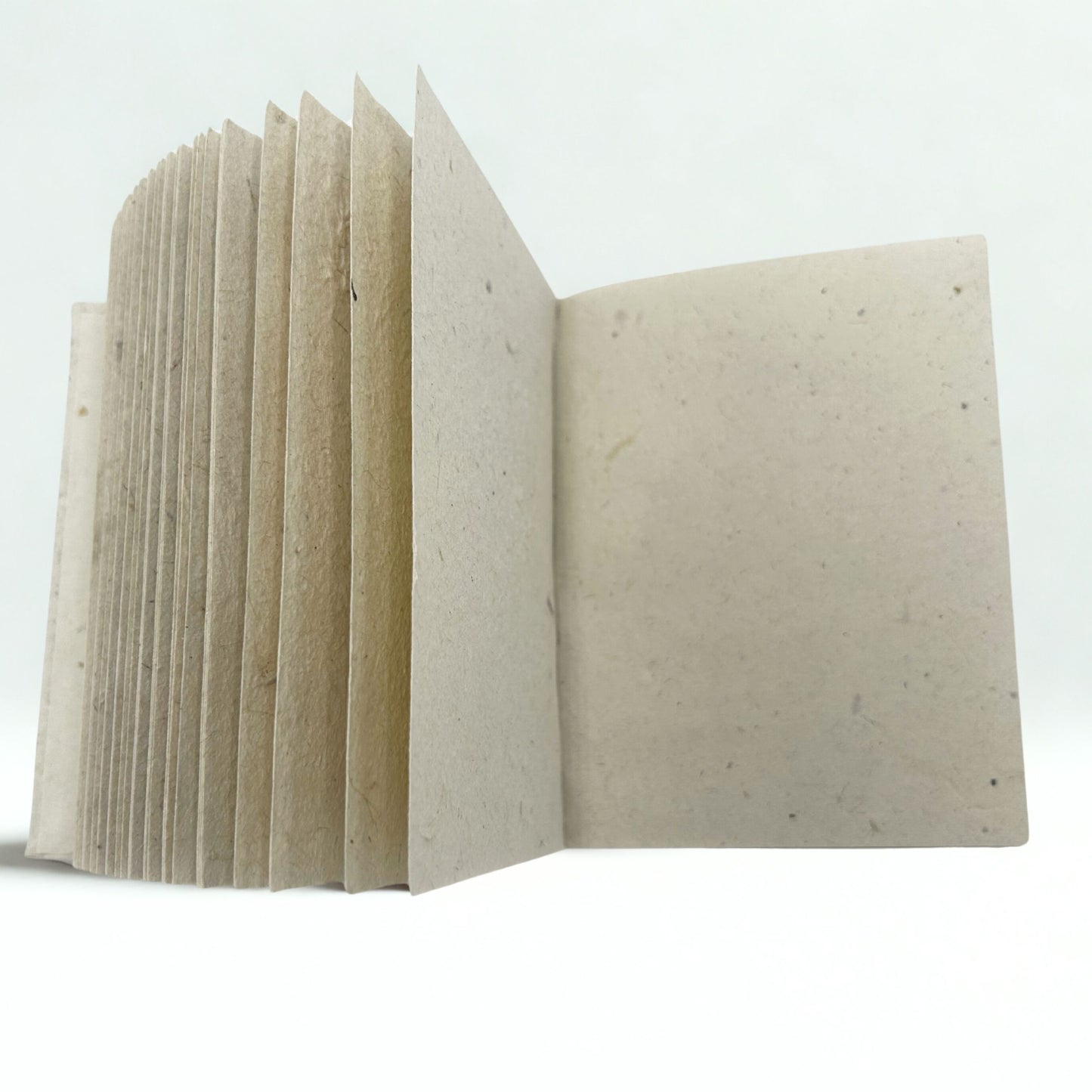 Notizbuch mit echtem Bodhi-Blatt – Handgeschöpftes Lokta-Papier, 45 Blatt