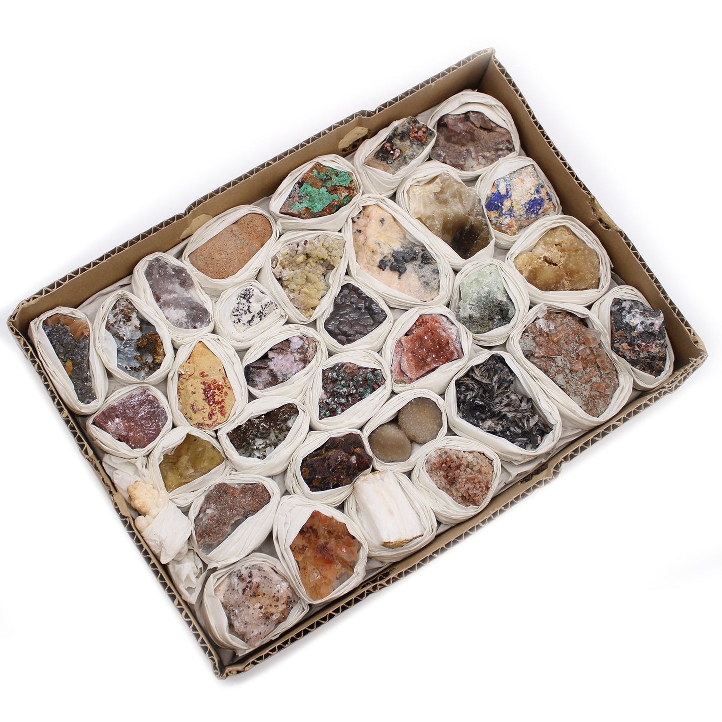 Sammlerbox mit 24 einzigartigen Mineralien – Naturschätze der Erde