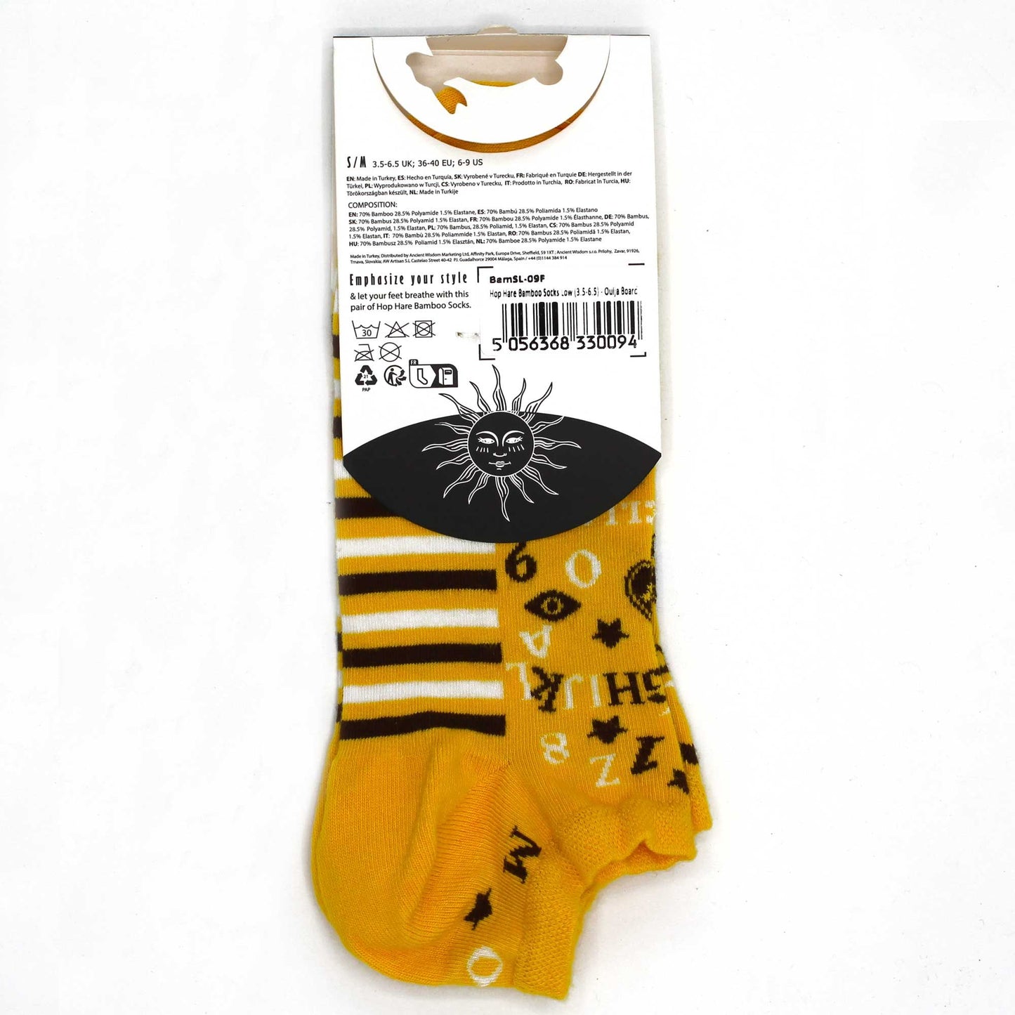 Hop Hare Low Socks - Ouija Board Design in weicher Bambusfaser