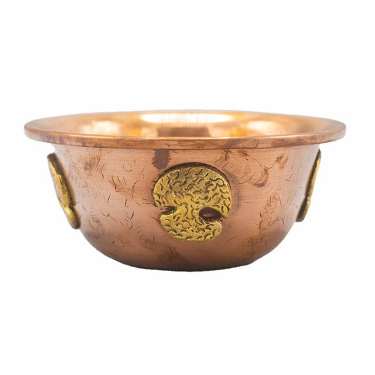 Ritualschale aus Kupfer mit Lebensbaum-Gravur – 12 cm