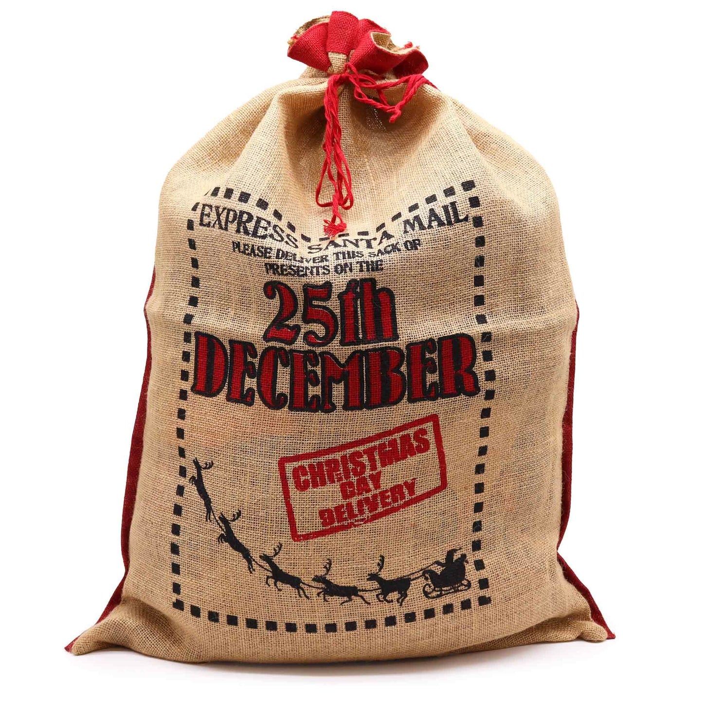 Jute-Geschenkesack 'Weihnachtsmann' – 76x55 cm für festliche Traditionen