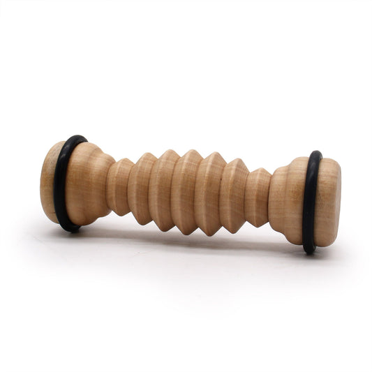 Hemu-Holz Fußmassagerolle mit Rippenstruktur