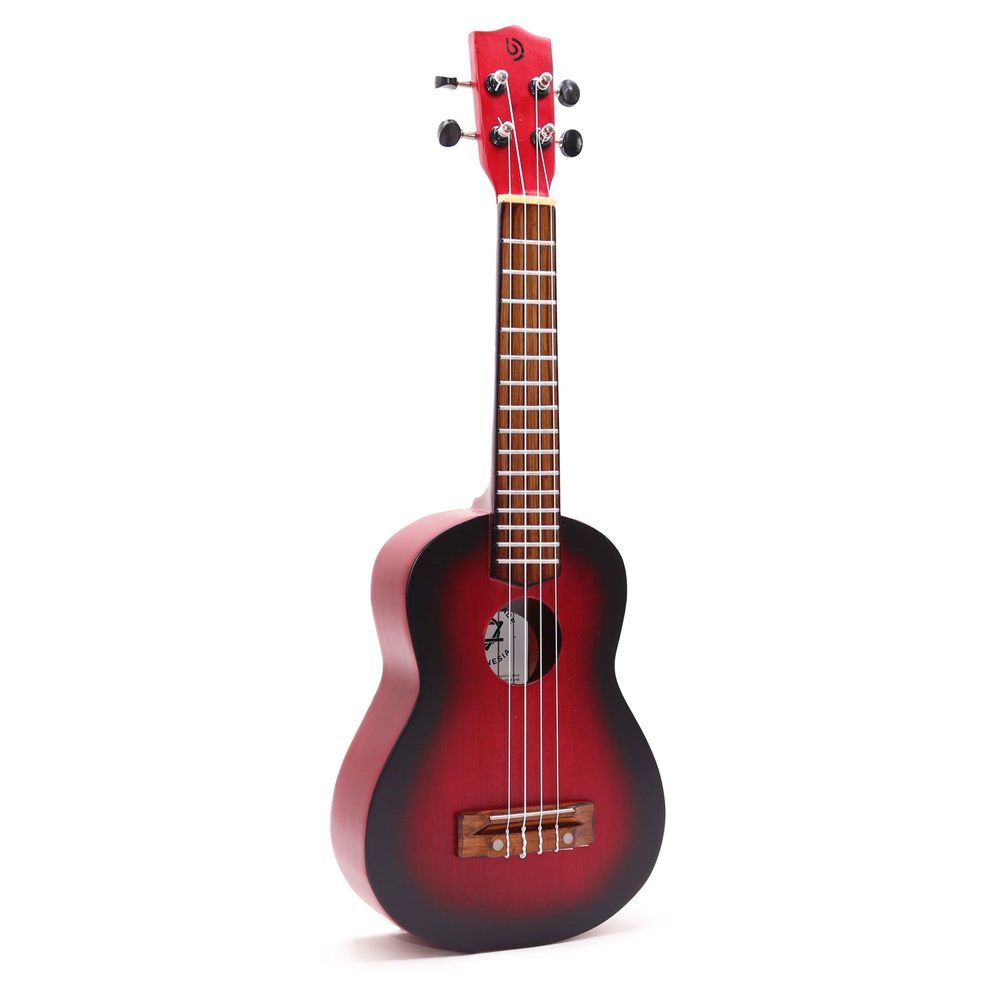 Handgefertigte Ukulele aus Sonokeling-Holz mit natürlicher Sunburst-Optik
