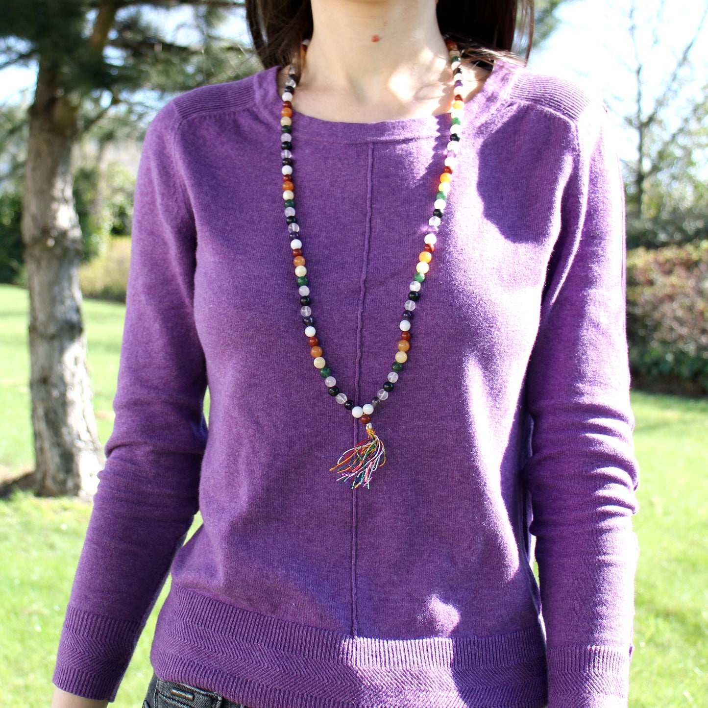 Meditationskette Lapis Lazuli – Handgefertigte Mala mit 108 Perlen