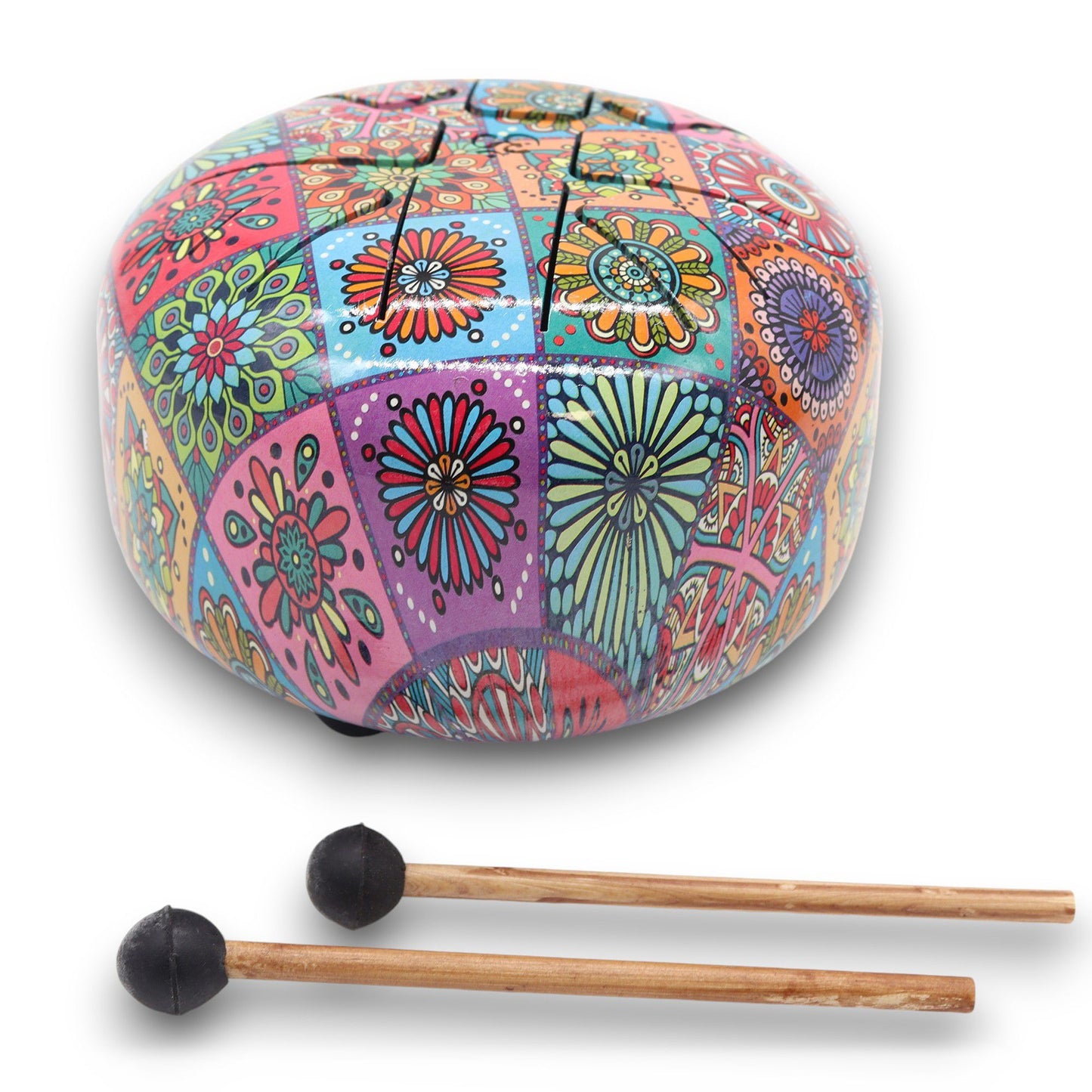 Steel Tongue Happy Drums - 8-Ton Meditations-Trommel in Multicolor, 17x13 cm