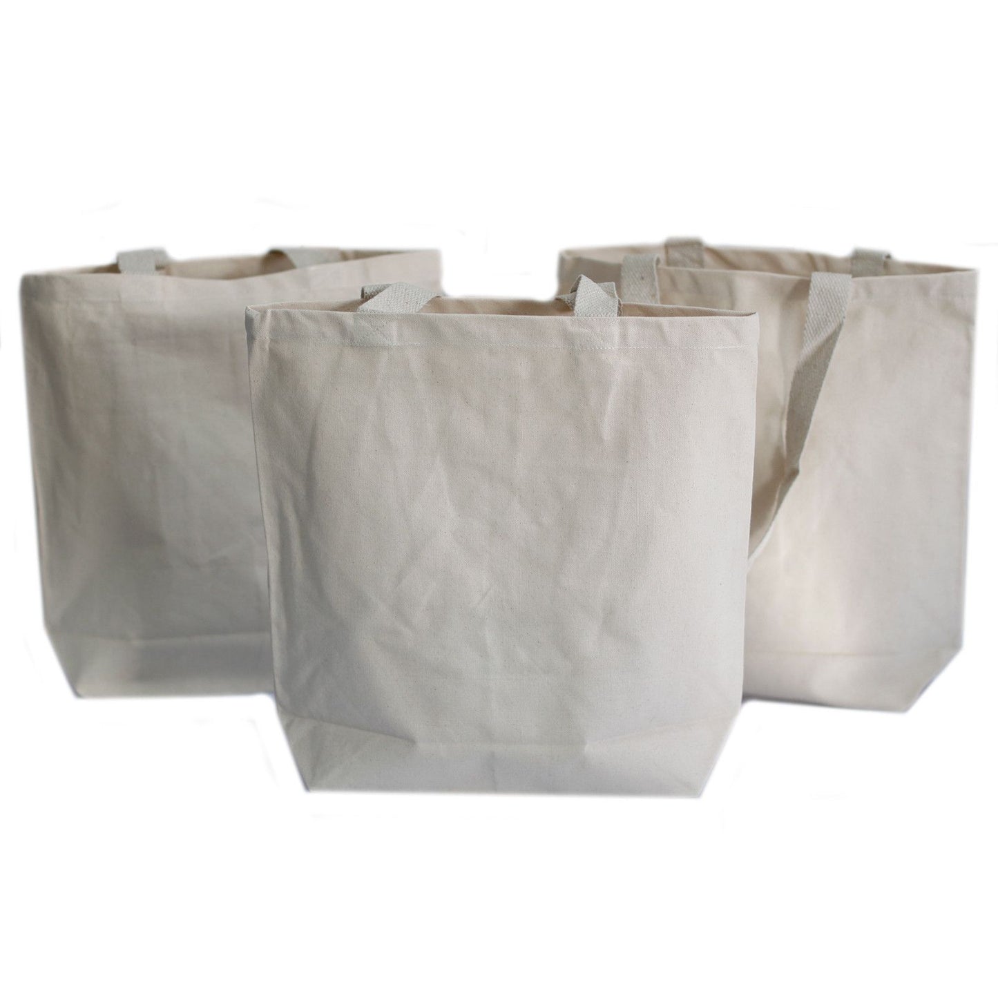 Set mit 4 naturfarbenen Baumwolltaschen – robust & plastikfrei