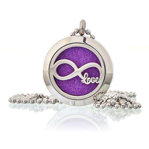 Infinity Love – Persönliche Duftkette aus Edelstahl für die Aromatherapie
