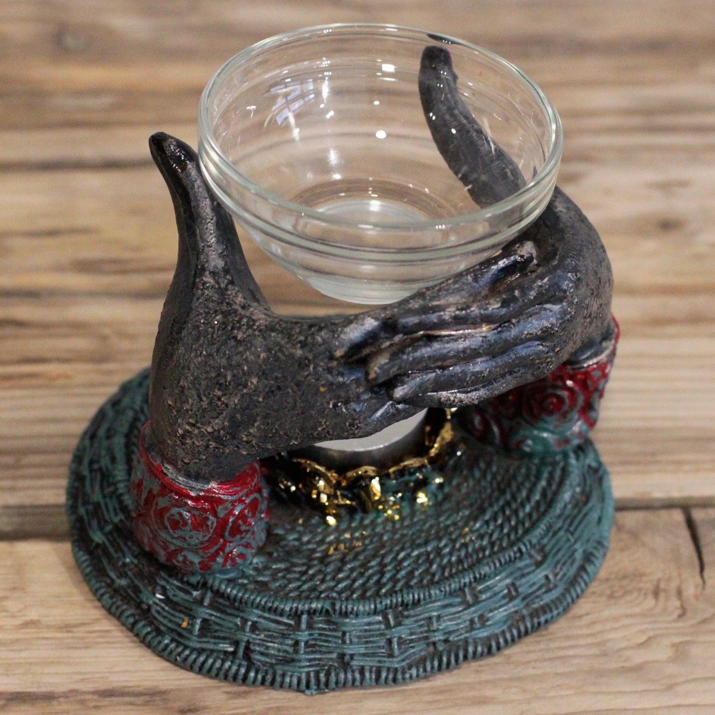 Resin Duftbrenner 'Antike Buddha-Hände' – Zen-Dekoration für Aromatherapie