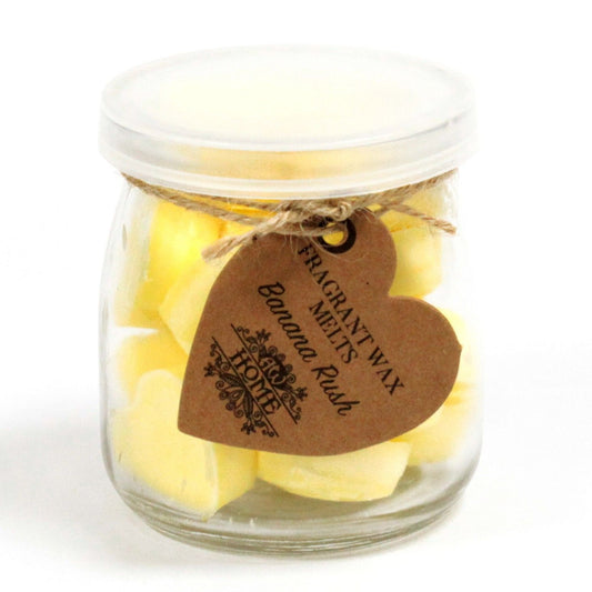 Duftwachs-Herzen Bananenrausch im Glas (16 Stück)