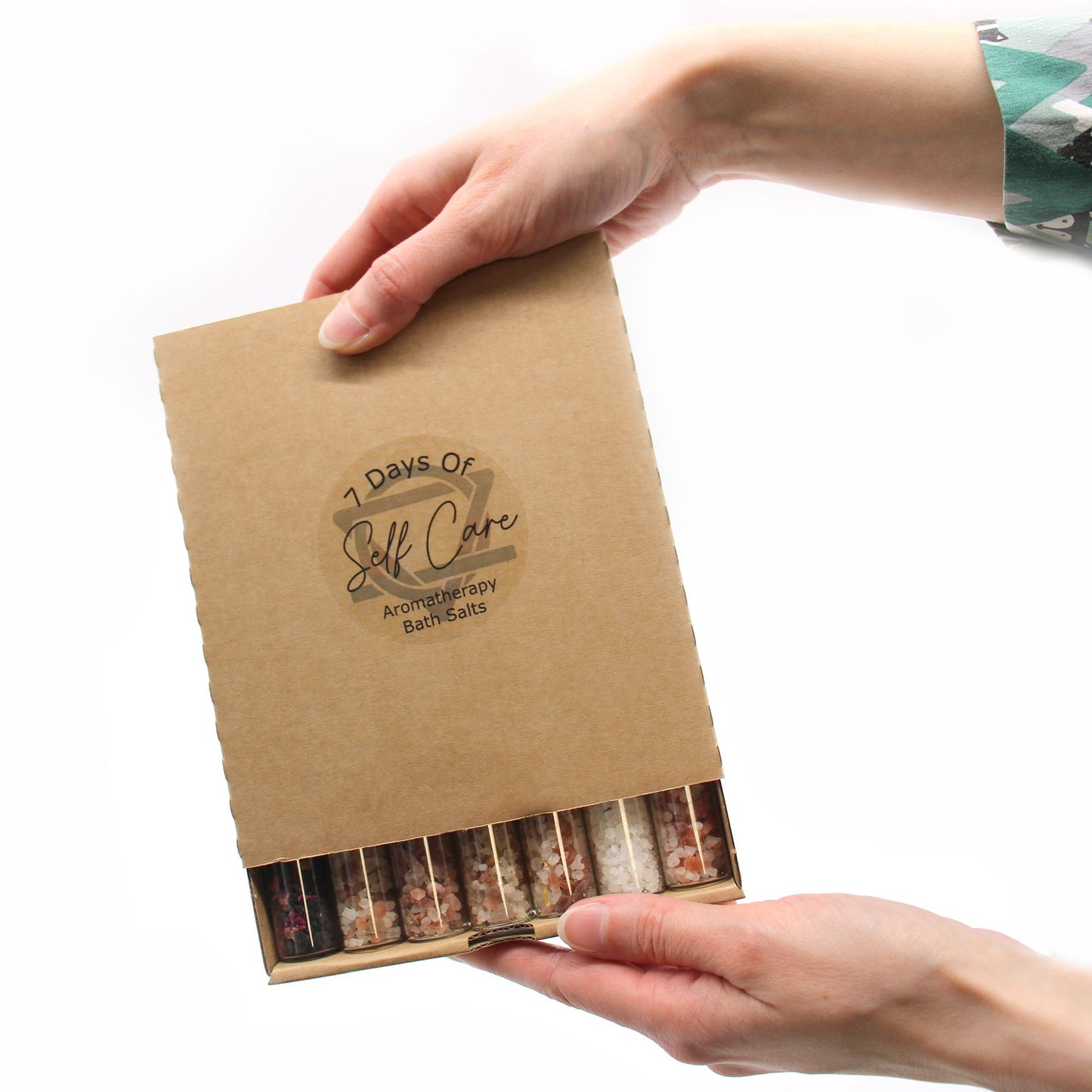 Wohlfühl-Badesalz Set mit 7 Düften – Luxus-Geschenkbox