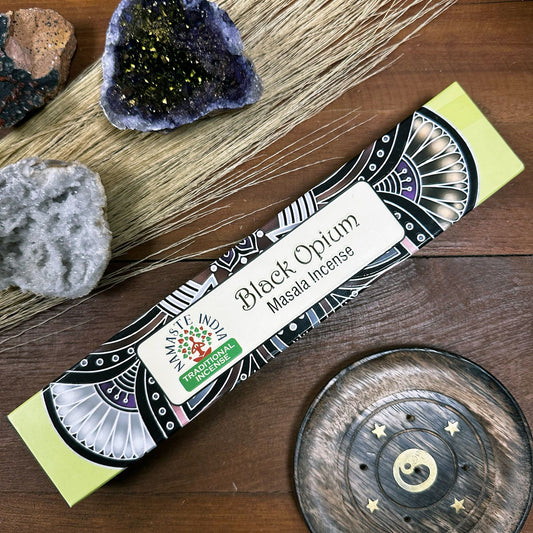 Mandala Masala Räucherstäbchen - Mystischer Schwarzer Opium Duft