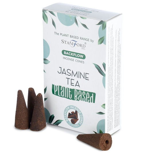 Rückfluss-Räucherkegel Jasmintee - 12 Stück für intensiven Duft