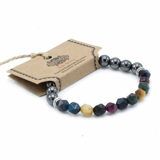 Facettiertes Edelstein-Armband mit Magnetverschluss – Regenbogen aus Licht