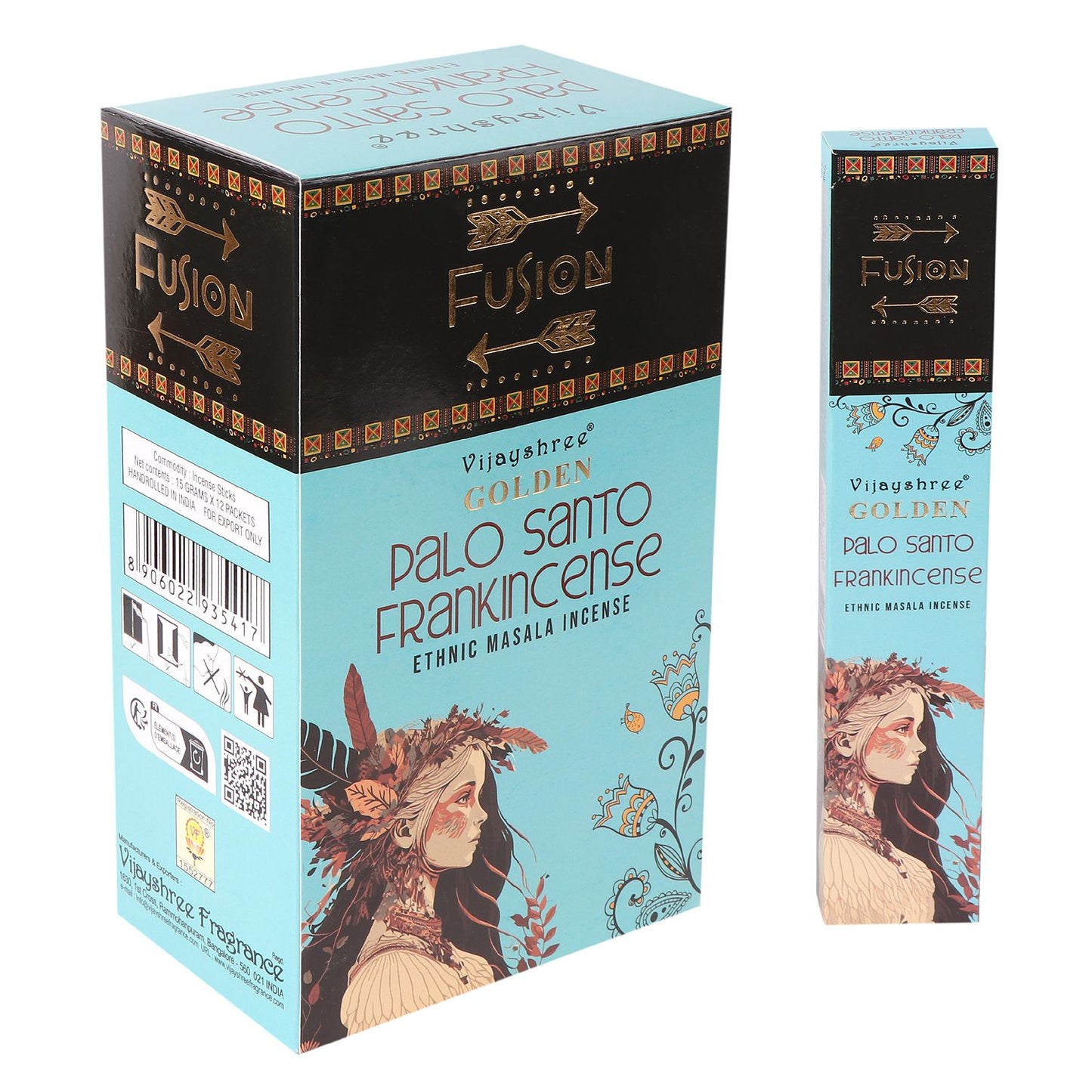 Goldene Palo Santo & Weihrauch Mischung (15g) – Räucherwerk für Harmonie
