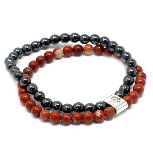 Magnetarmband aus Rotstein – Handgefertigtes Edelstein-Accessoire