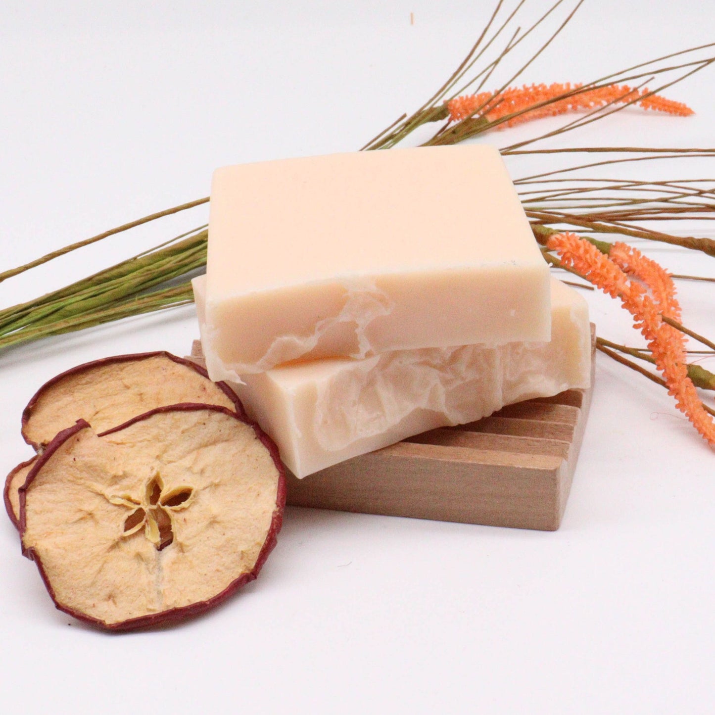Naturseife Pfirsich & Apfel – Handgefertigte Duftseife (100g)