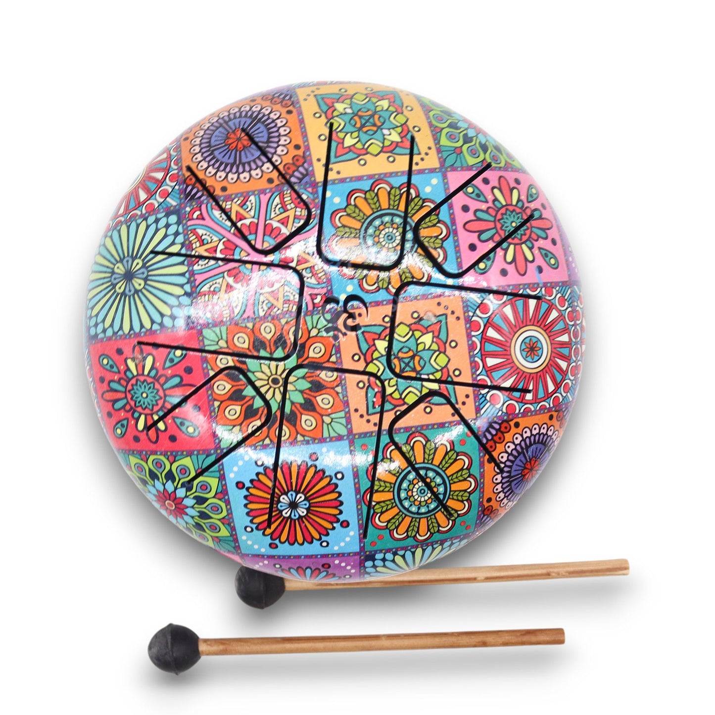 Steel Tongue Happy Drums - 8-Ton Meditations-Trommel in Multicolor, 17x13 cm