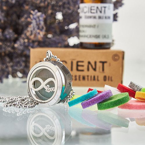 Infinity Love – Persönliche Duftkette aus Edelstahl für die Aromatherapie