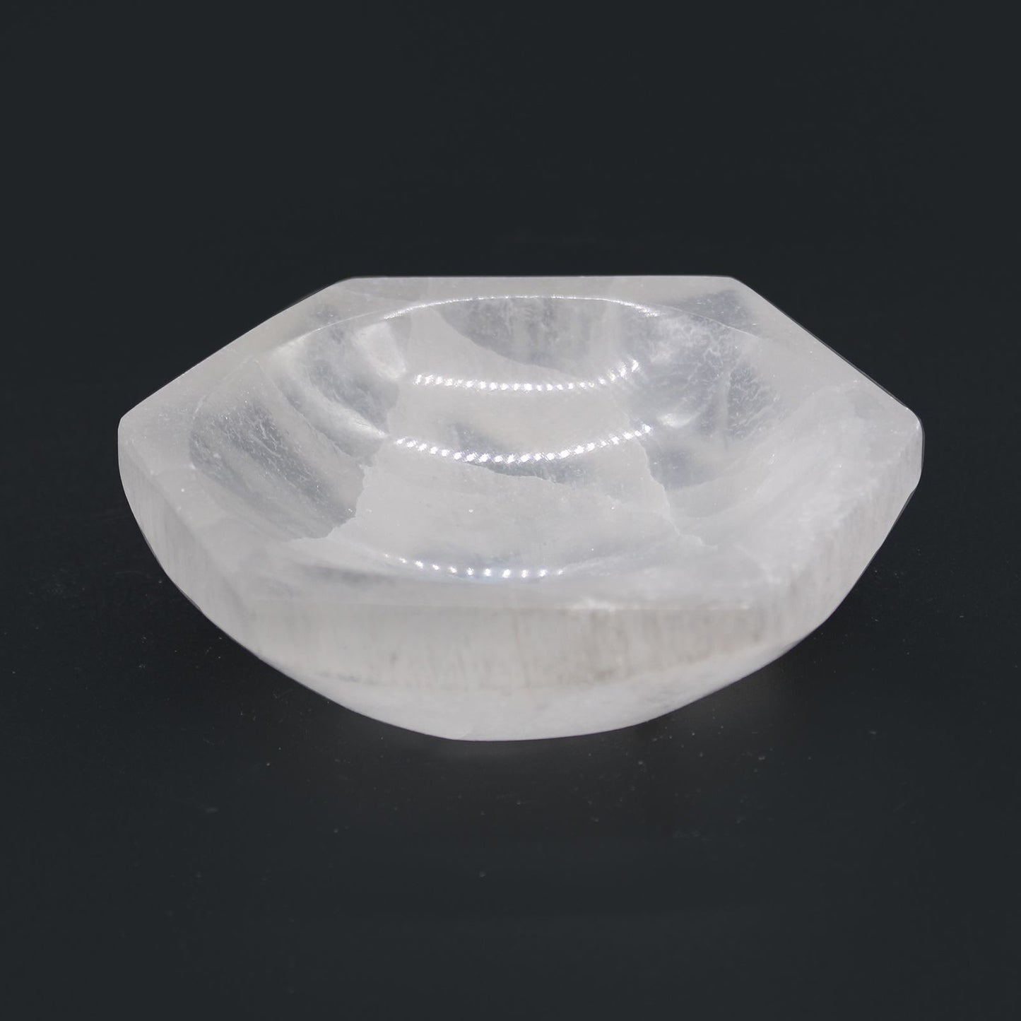Selenit Schale Hexagon – Natürliche Dekoration in 10 cm