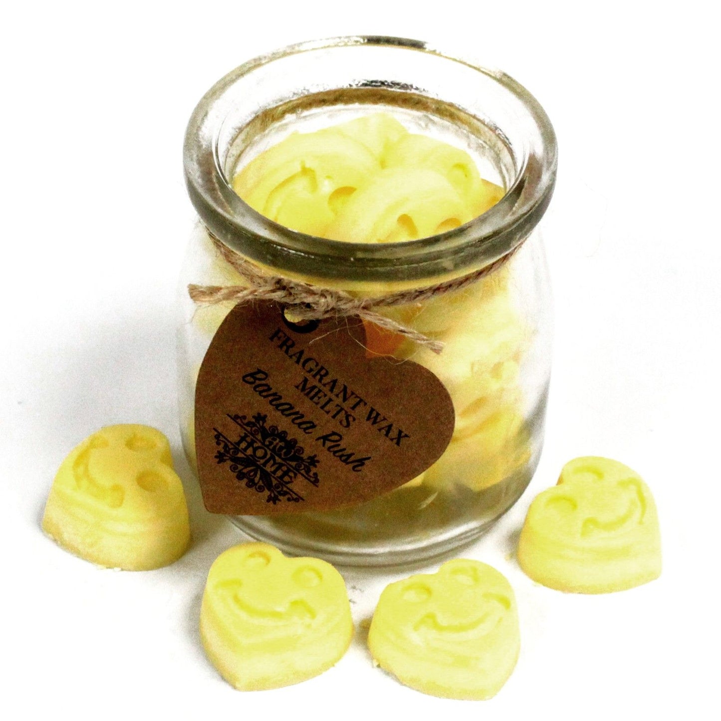 Duftwachs-Herzen Bananenrausch im Glas (16 Stück)