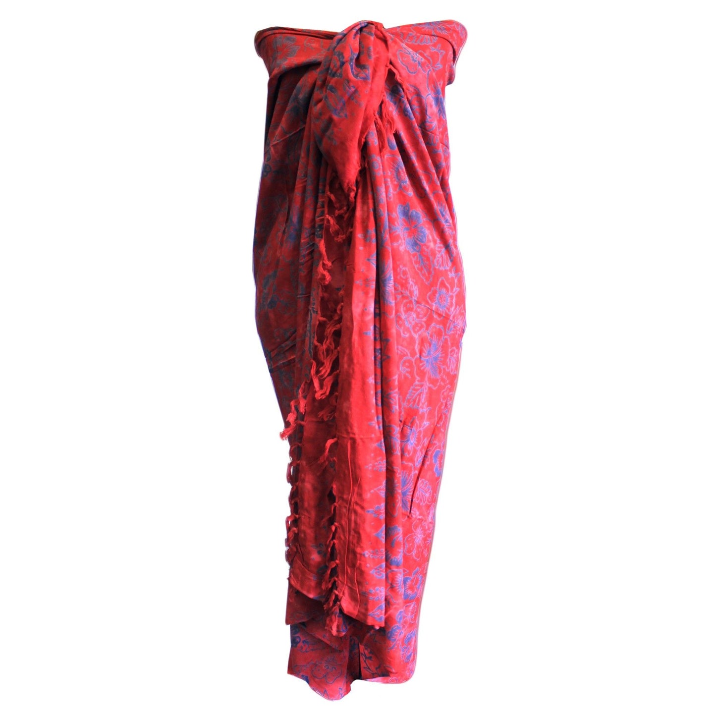 Set mit 4 handbemalten Sarongs – Tropenmuster aus Bali, 155x120 cm