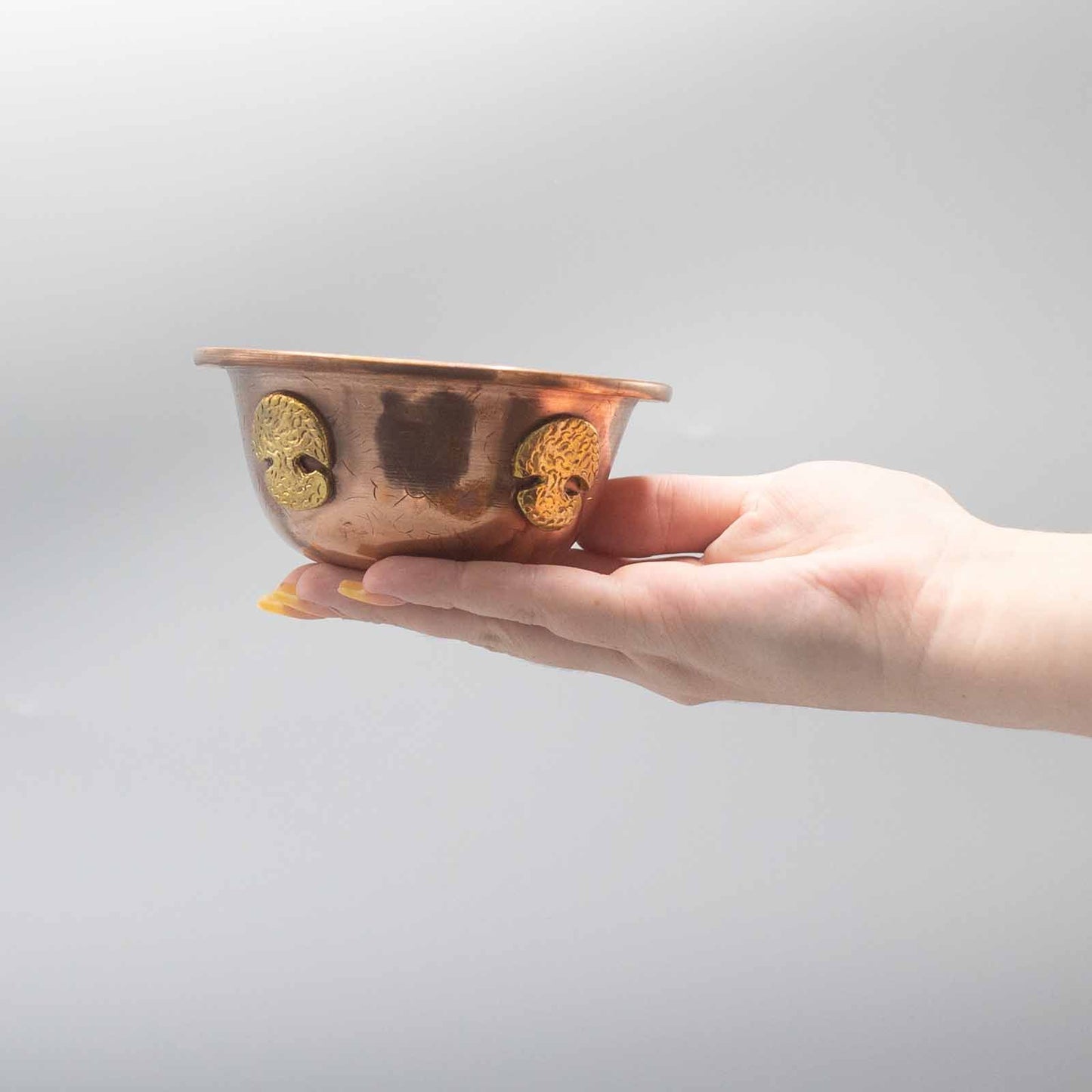 Ritualschale aus Kupfer mit Lebensbaum-Gravur – 12 cm