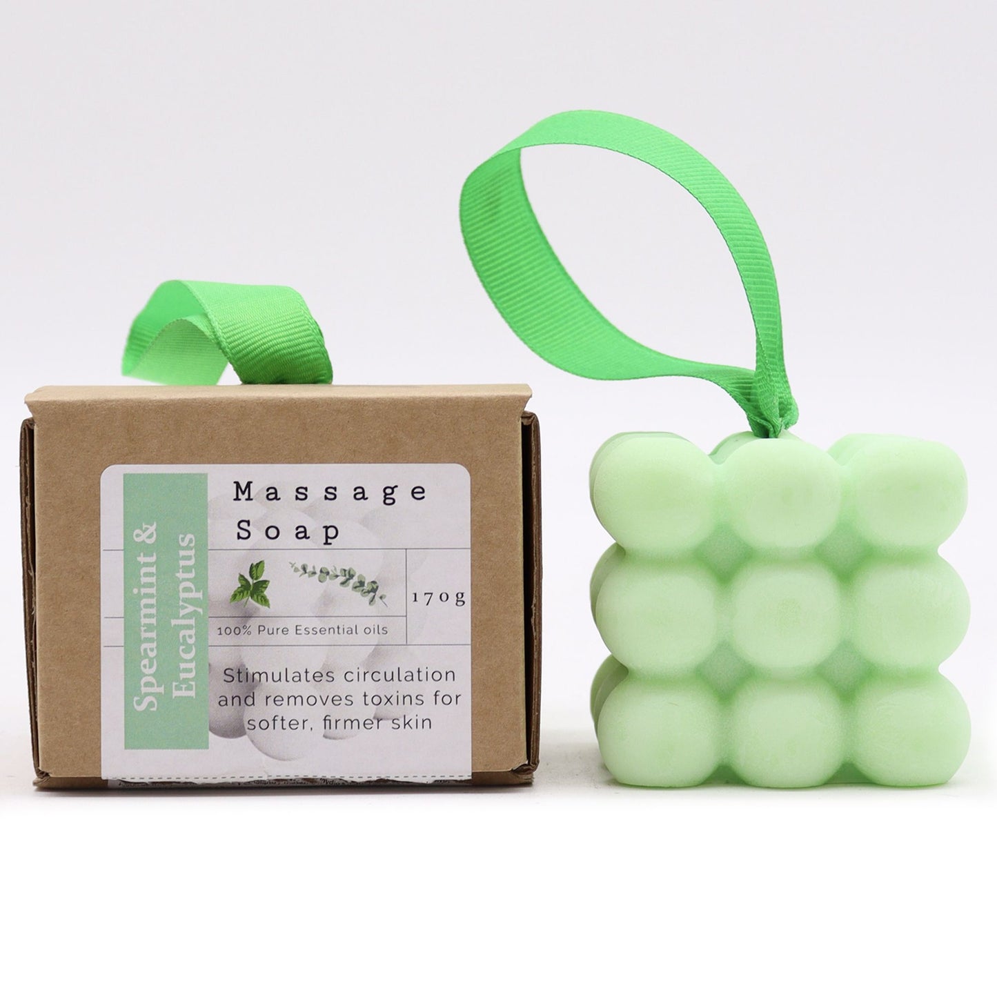 Massageseife Spearmint & Eukalyptus – Erfrischende Pflege im Geschenkkarton