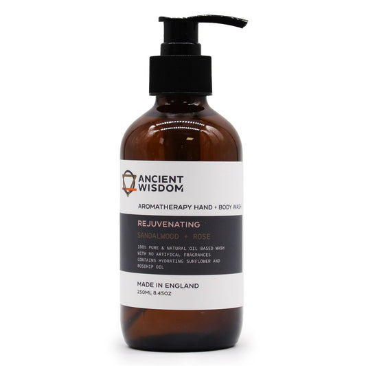 Duschgel Sandelholz & Damaszener Rose – Aromatherapie für Haut & Sinne, 250 ml