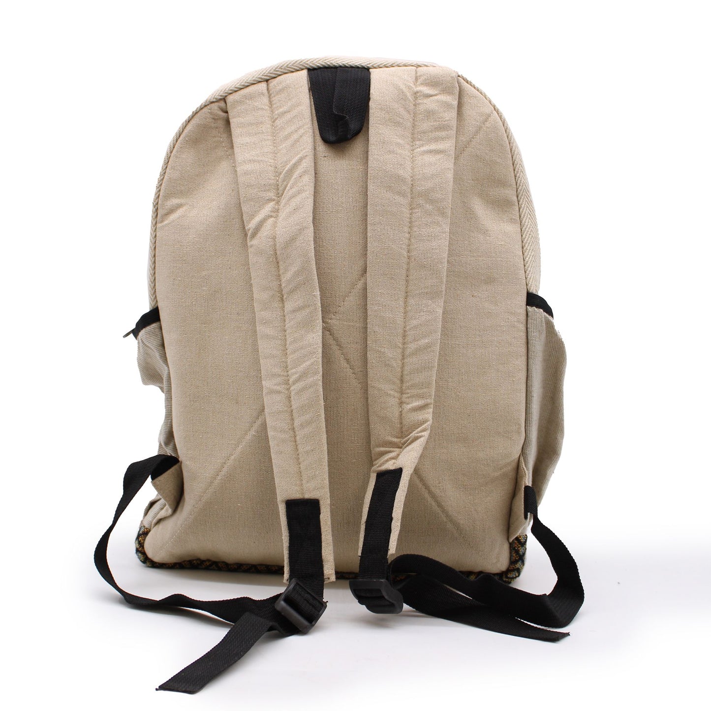 Großer Hanf-Rucksack mit geraden Reißverschlüssen – Leicht & Organisiert