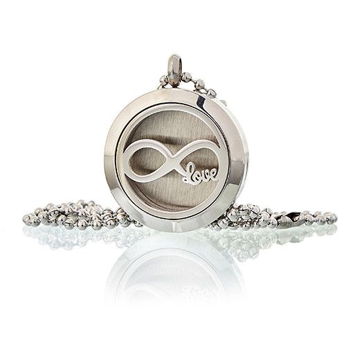 Infinity Love – Persönliche Duftkette aus Edelstahl für die Aromatherapie