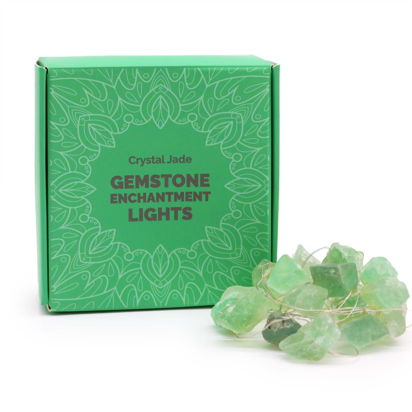 Mystische Jade-Lichterkette mit echten Edelsteinen