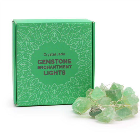Mystische Jade-Lichterkette mit echten Edelsteinen