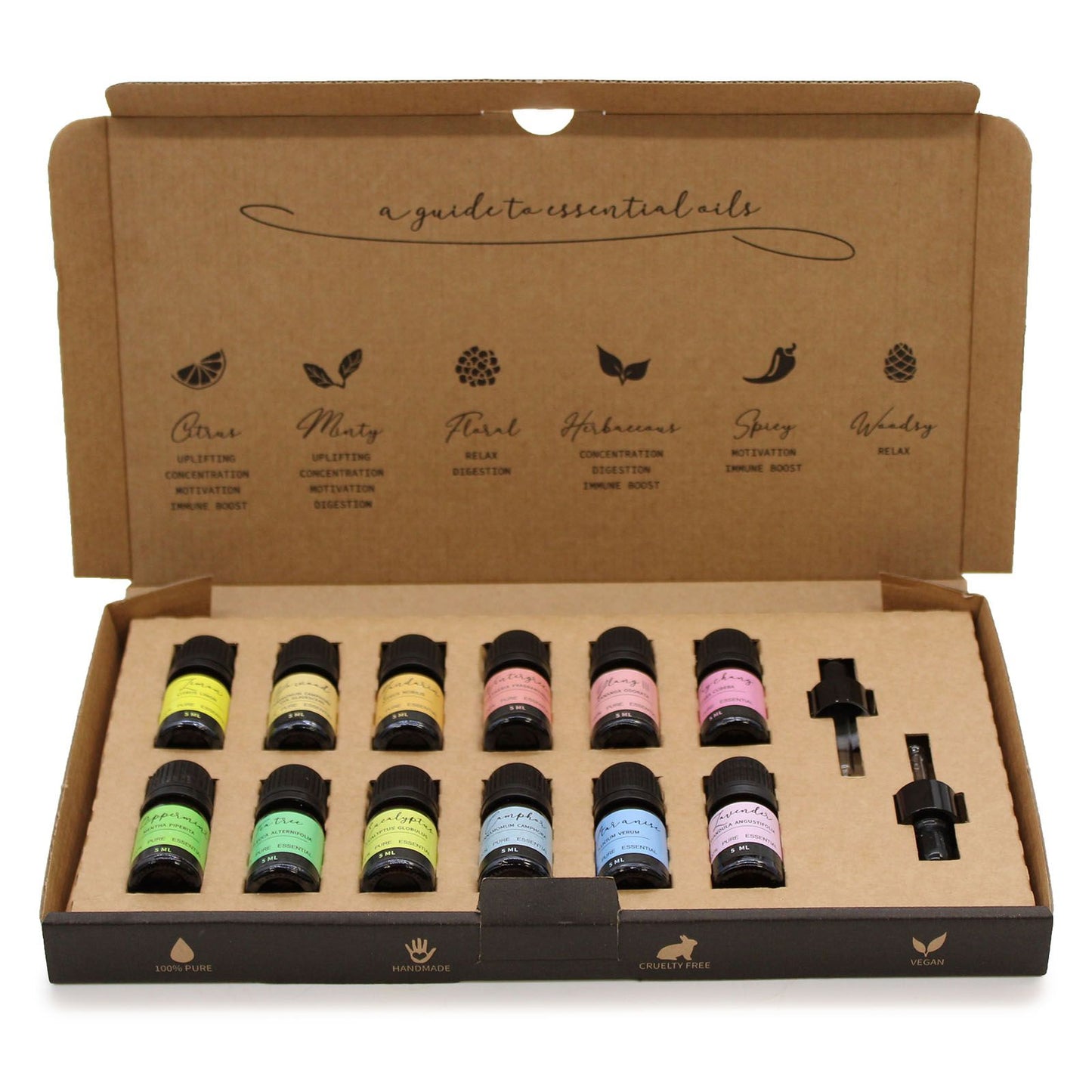 Premium Aromatherapie Set Einsteiger – 12 naturreine ätherische Öle