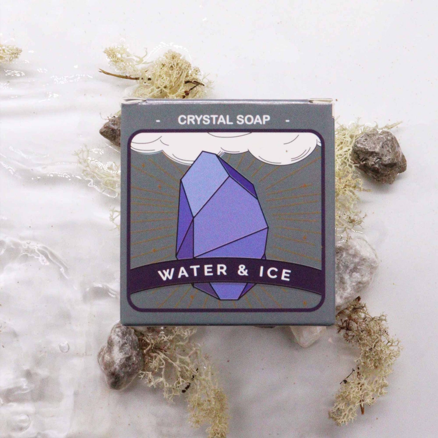 Kristallseife 'Element Wasser' mit echtem Edelstein