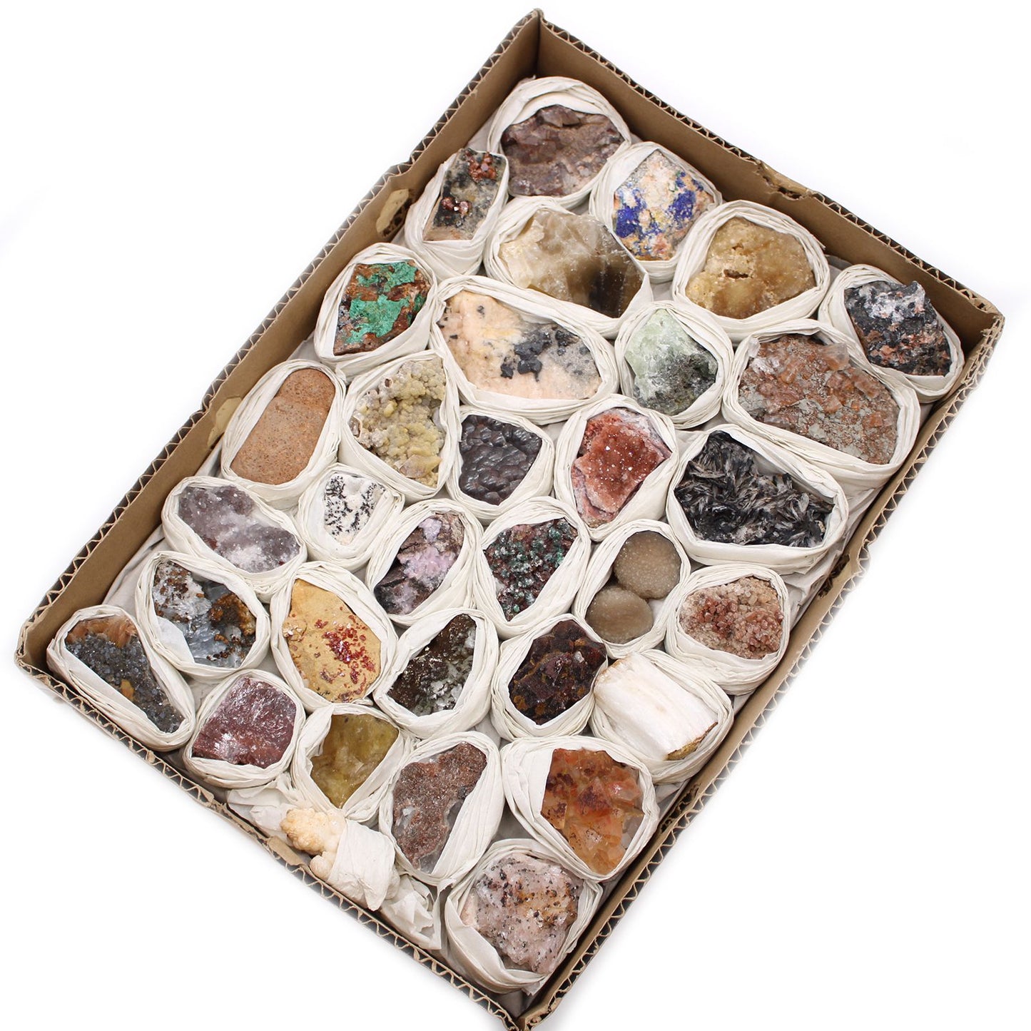 Sammlerbox mit 24 einzigartigen Mineralien – Naturschätze der Erde