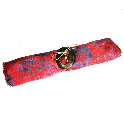 Set mit 4 handbemalten Sarongs – Tropenmuster aus Bali, 155x120 cm