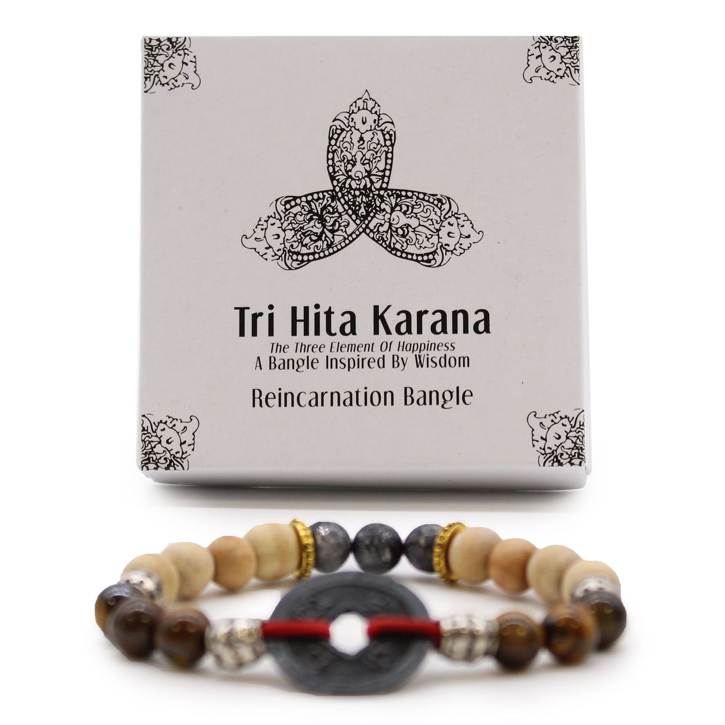 Tri Hita Karana Armband – Perlen aus Stein, Glas und Holz