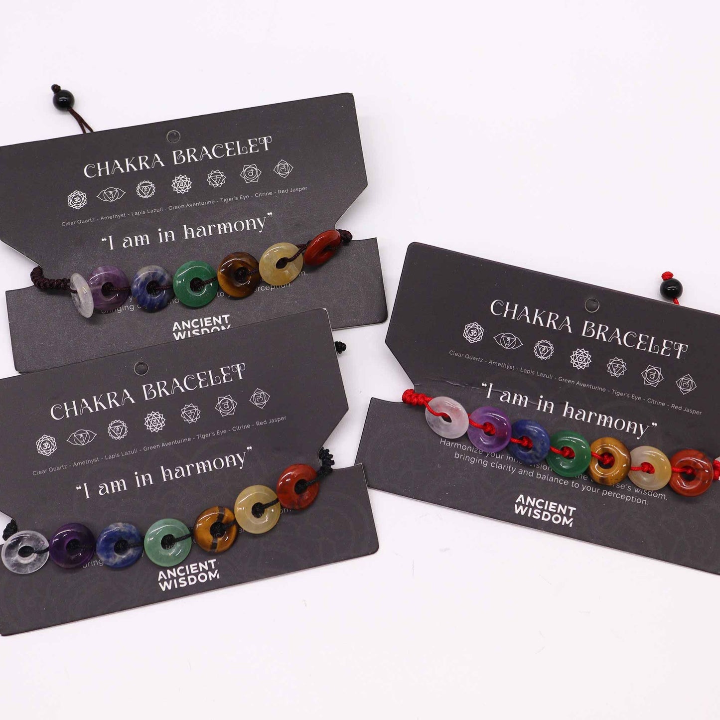 Chakra-Armband mit 7 Heilsteinen – Verstellbar für innere Balance
