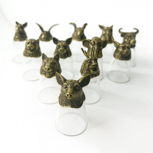 Schnapsgläser Tierkreiszeichen - Antik-Bronze Finish - 25ml