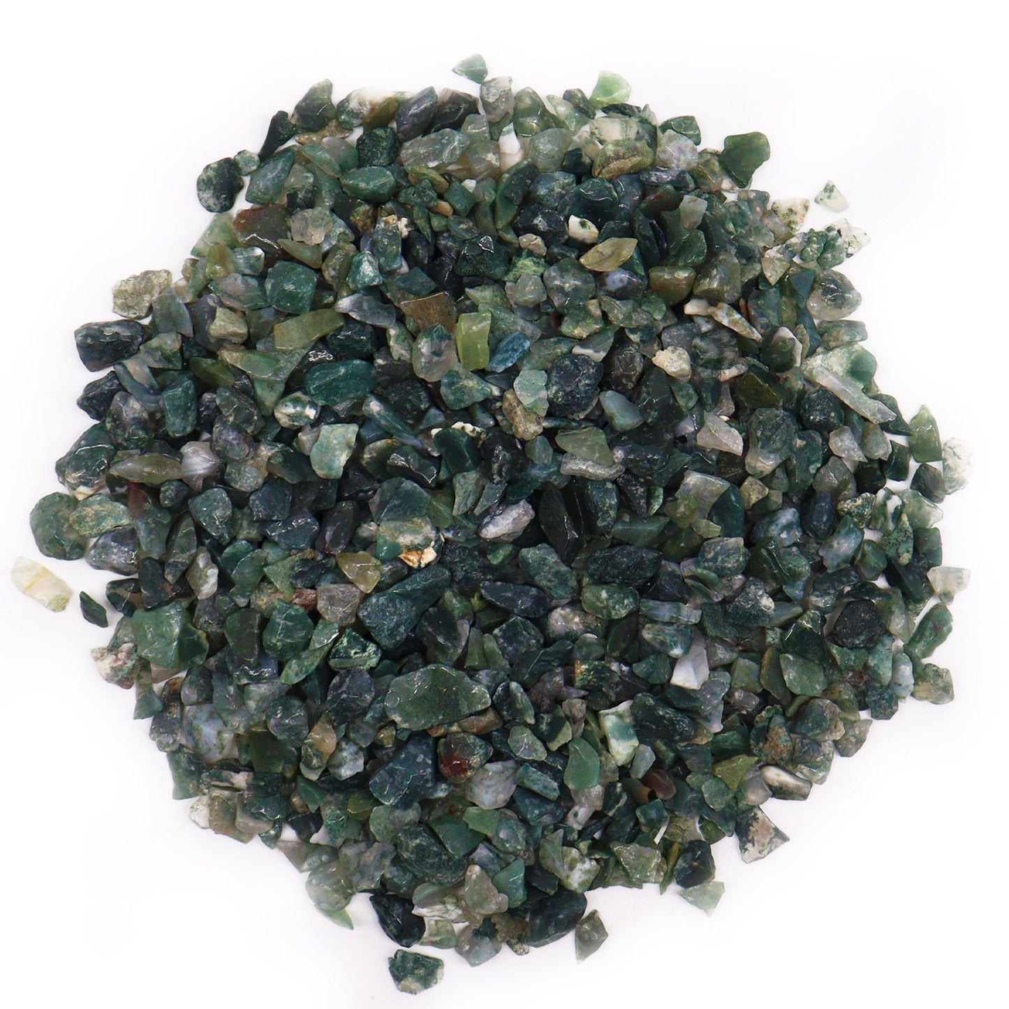 Moosachat-Splitter 1kg - Natürliche Edelsteine für Dekoration & Aquarium