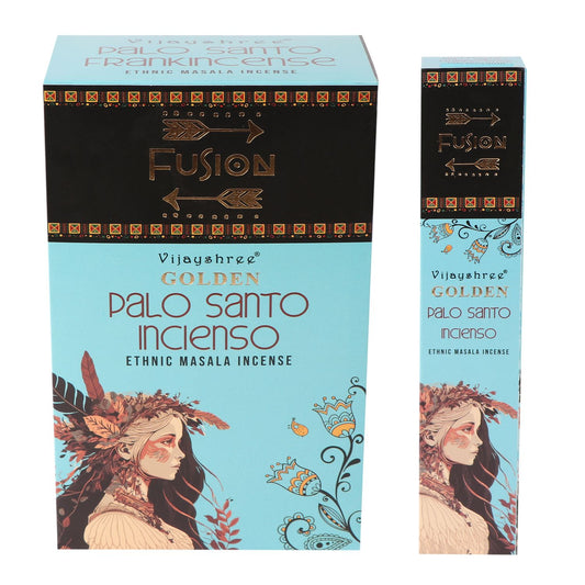 Goldene Palo Santo & Weihrauch Mischung (15g) – Räucherwerk für Harmonie