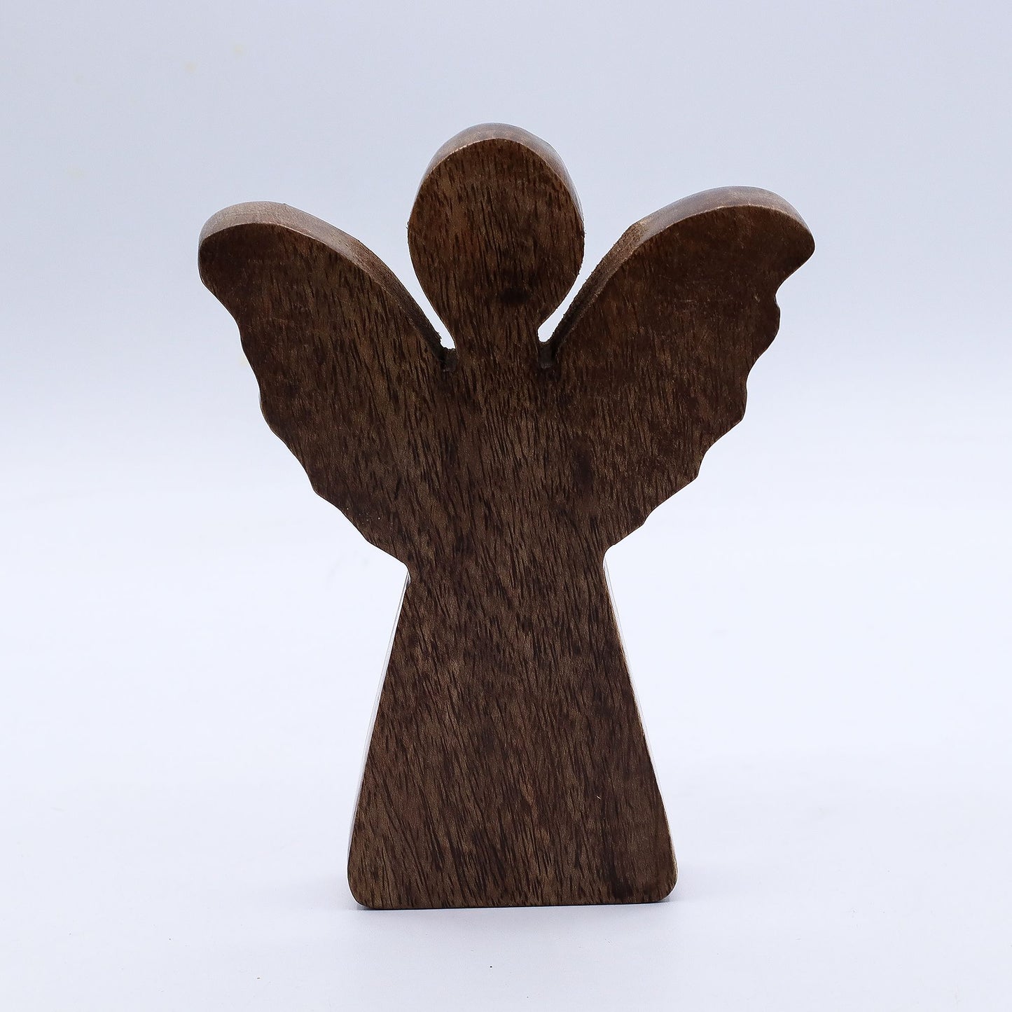 Engel aus Mango-Holz - Handgeschnitzt mit goldenen Flügeln