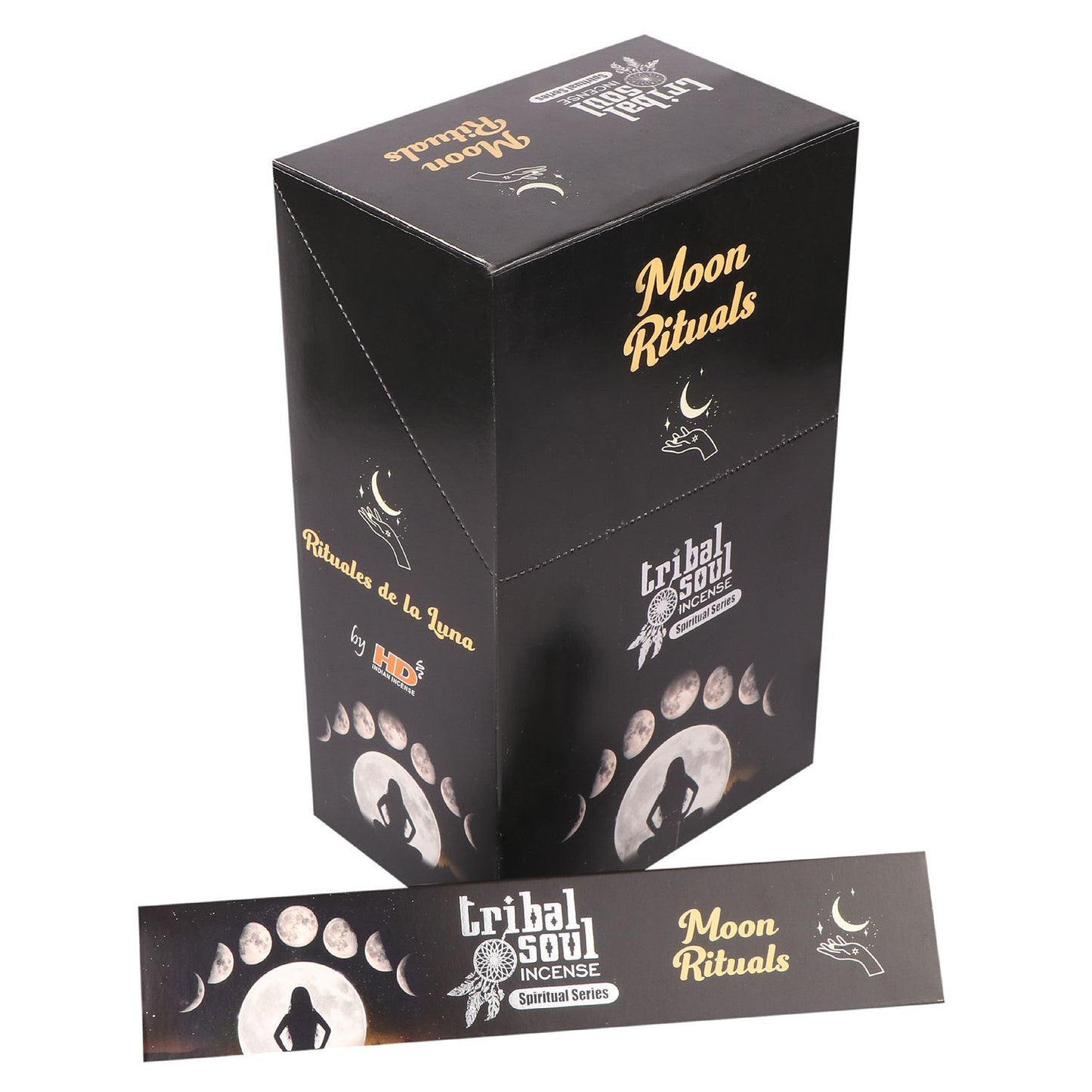 Räucherstäbchen-Set Mondritual mit Keramikhalter – 10 Stück
